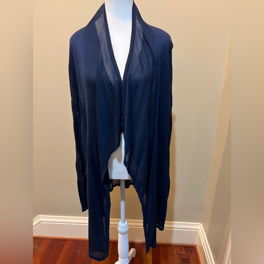 INC International Concepts Navy Draped Cardigan